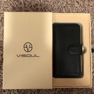 Visoul Genuine Leather Wallet Case iPhone 10/x